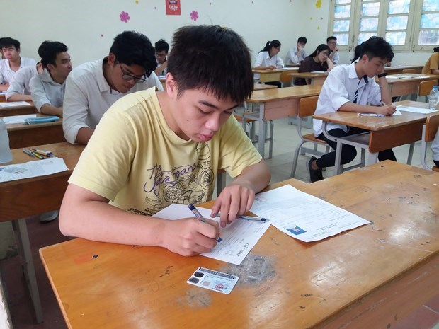 Th&iacute; sinh dự thi trung học phổ th&ocirc;ng quốc gia 2019. (Ảnh: Phạm Mai/Vietnam+)