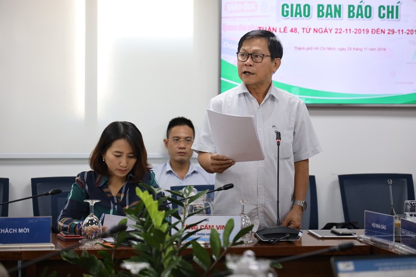 &Ocirc;ng Tăng cẩm Vinh - Ph&oacute; trưởng Ban D&acirc;n tộc TP. Hồ Ch&iacute; Minh th&ocirc;ng tin về Đại hội đại biểu c&aacute;c d&acirc;n tộc thiểu số TP. Hồ Ch&iacute; Minh lần thứ 3 - Ảnh: Thanh H&agrave;