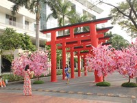 Hội hoa xuân Phú Mỹ Hưng mang cảnh trí các nước lân cận để chia sẻ với du khách không về nước dịp Tết