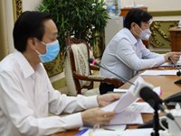 Cập nhật hình ảnh cuộc họp giao ban Ban Chỉ đạo phòng chống dịch bệnh Covid-19 TP. Hồ Chí Minh
