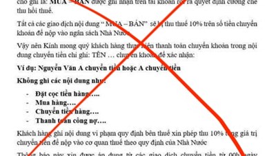 Thực hư thông báo "thu thuế thương mại điện tử 10%" đang lan truyền trên mạng xã hội