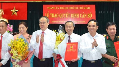 TPHCM: 5 đồng chí được Ban Bí thư chỉ định Ủy viên Ban Chấp hành, Ủy viên Ban Thường vụ Thành ủy nhiệm kỳ 2015 – 2020