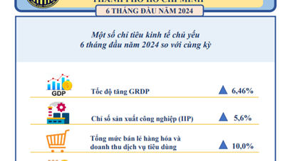 [Infographics] Kinh tế - xã hội Thành phố Hồ Chí Minh 6 tháng đầu năm 2024
