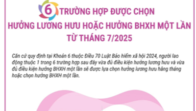 6 trường hợp được chọn hưởng lương hưu hoặc Bảo hiểm xã hội 1 lần