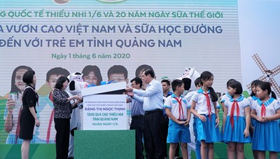 Hơn 34.000 trẻ em Quảng Nam tham gia chương trình sữa học đường