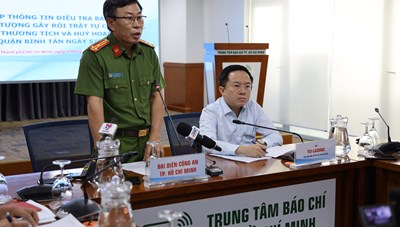 Công an TP. Hồ Chí Minh thông tin về vụ việc gây rối trật tự tại quận Bình Tân