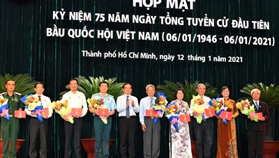 TPHCM họp mặt kỷ niệm 75 năm ngày Tổng tuyển cử đầu tiên bầu Quốc hội