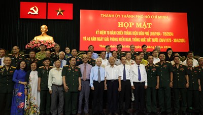 TPHCM họp mặt kỷ niệm 70 năm Chiến thắng Điện Biên Phủ, 49 năm Ngày giải phóng miền Nam, thống nhất đất nước