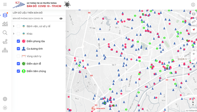 TPHCM vận hành phiên bản mới Bản đồ số phục vụ hỗ trợ phòng chống dịch COVID-19