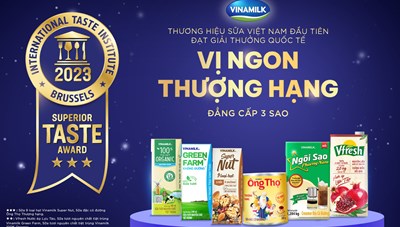 Vinamilk - Thương hiệu sữa Việt Nam đầu tiên có sản phẩm đạt 3 sao từ giải thưởng Superior Taste Award 