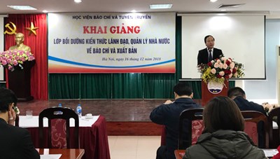 Chiêu sinh khóa học đào tạo, Bồi dưỡng nâng cao kiến thức Lãnh đạo, Quản lý Nhà nước về Báo chí và Xuất bản