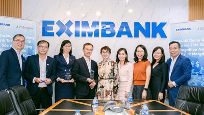 EXIMBANK nhận Giải thưởng “Chất lượng thanh toán quốc tế xuất sắc” từ hai tổ chức Tài chính Quốc tế