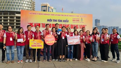 114 đoàn viên công đoàn ưu tú tham gia Hội thi rung chuông vàng “95 năm tự hào dưới cờ Đảng quang vinh”  