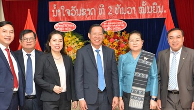 Lãnh đạo TPHCM chúc mừng Quốc khánh Lào
