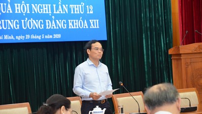 TP. Hồ Chí Minh thông báo kết quả Hội nghị lần thứ 12 Ban Chấp hành Trung ương Đảng khóa XII