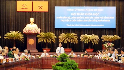 Khai mạc Hội thảo khoa học "50 năm Đảng bộ, chính quyền và nhân dân TP.Hồ Chí Minh thực hiện di chúc thiêng liêng của Chủ tịch Hồ Chí Minh"