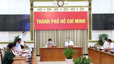 Cập nhật hình ảnh Giao ban trực tuyến về tình hình dịch bệnh tại TP. Hồ Chí Minh