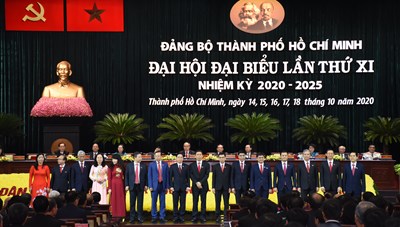 Hình ảnh ngày làm việc cuối cùng Đại hội đại biểu Đảng bộ TPHCM lần thứ XI 