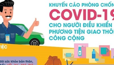 [Infographic] Khuyến cáo phòng chống Covid-19 cho người điều khiển phương tiện giao thông