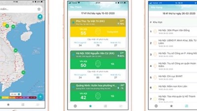 Công bố chất lượng môi trường không khí trên nền tảng thiết bị di dộng