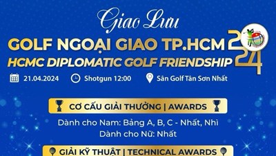 Giải Golf Ngoại giao hữu nghị TPHCM lần thứ nhất sẽ diễn ra vào ngày 21/4