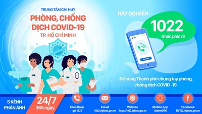 Cổng 1022 sẵn sàng tiếp nhận thông tin phản ánh về tình hình dịch bệnh Covid-19