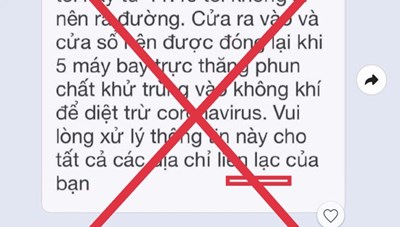 Thông tin “TPHCM sử dụng 05 trực thăng phun chất khử trùng vào không khí để diệt trừ vi rút Corona” là sai sự thật