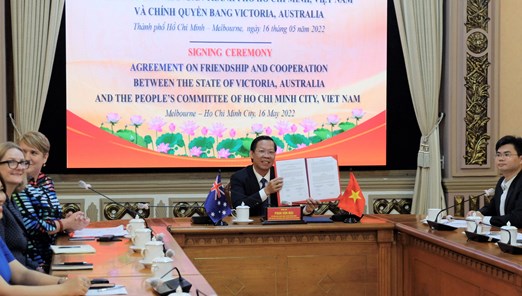 TPHCM và bang Victoria, Australia thiết lập quan hệ hữu nghị và hợp tác