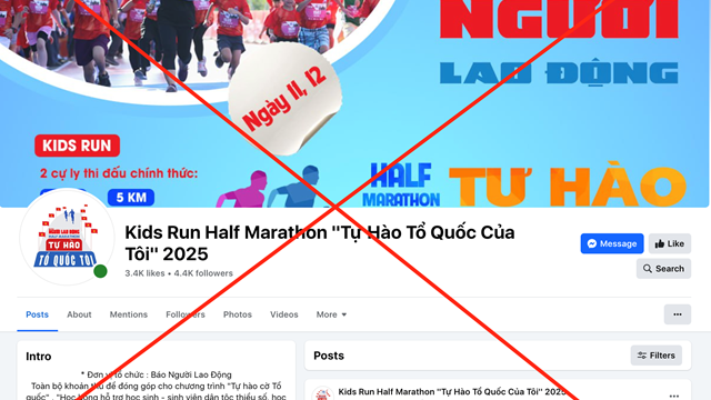 Cảnh báo fanpage giả mạo Giải Half Marathon "Tự hào Tổ quốc tôi"