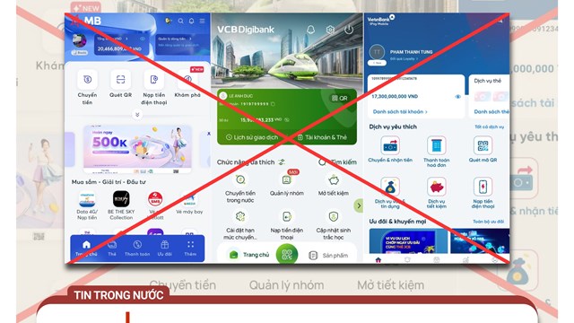 Cảnh giác với ứng dụng ngân hàng giả mạo
