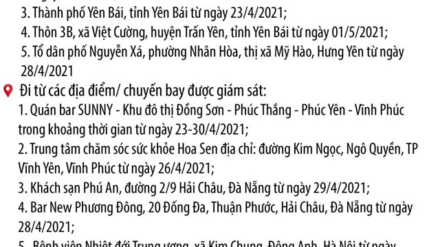 Hướng dẫn giám sát phòng, chống dịch Covid-19 tại TPHCM (cập nhật 20 giờ 00 phút, ngày 06/5/2021)