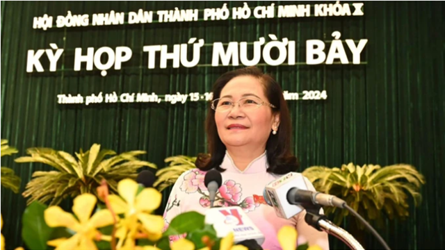 Chủ tịch HĐND TPHCM Nguyễn Thị Lệ làm Trưởng đoàn giám sát thực hiện Nghị quyết 98 của Quốc hội