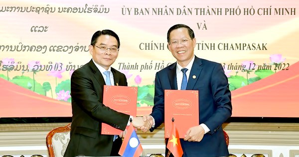 TPHCM và tỉnh Champasak ký kết bản ghi nhớ hợp tác
