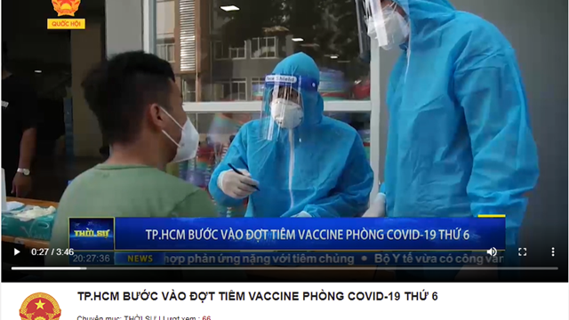 TPHCM bước vào đợt tiêm vaccine phòng COVID-19 thứ 6