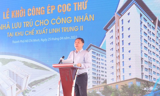 Phó Chủ tịch UBND TPHCM Dương Anh Đức phát biểu tại lễ khởi công