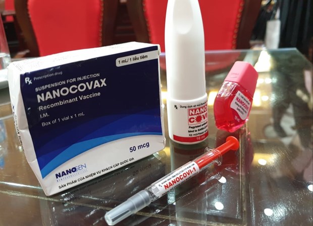 Một số loại vắcxin phòng COVID-19 NANOGEN đang nghiên cứu sản xuất. (Ảnh: T.G/Vietnam+)