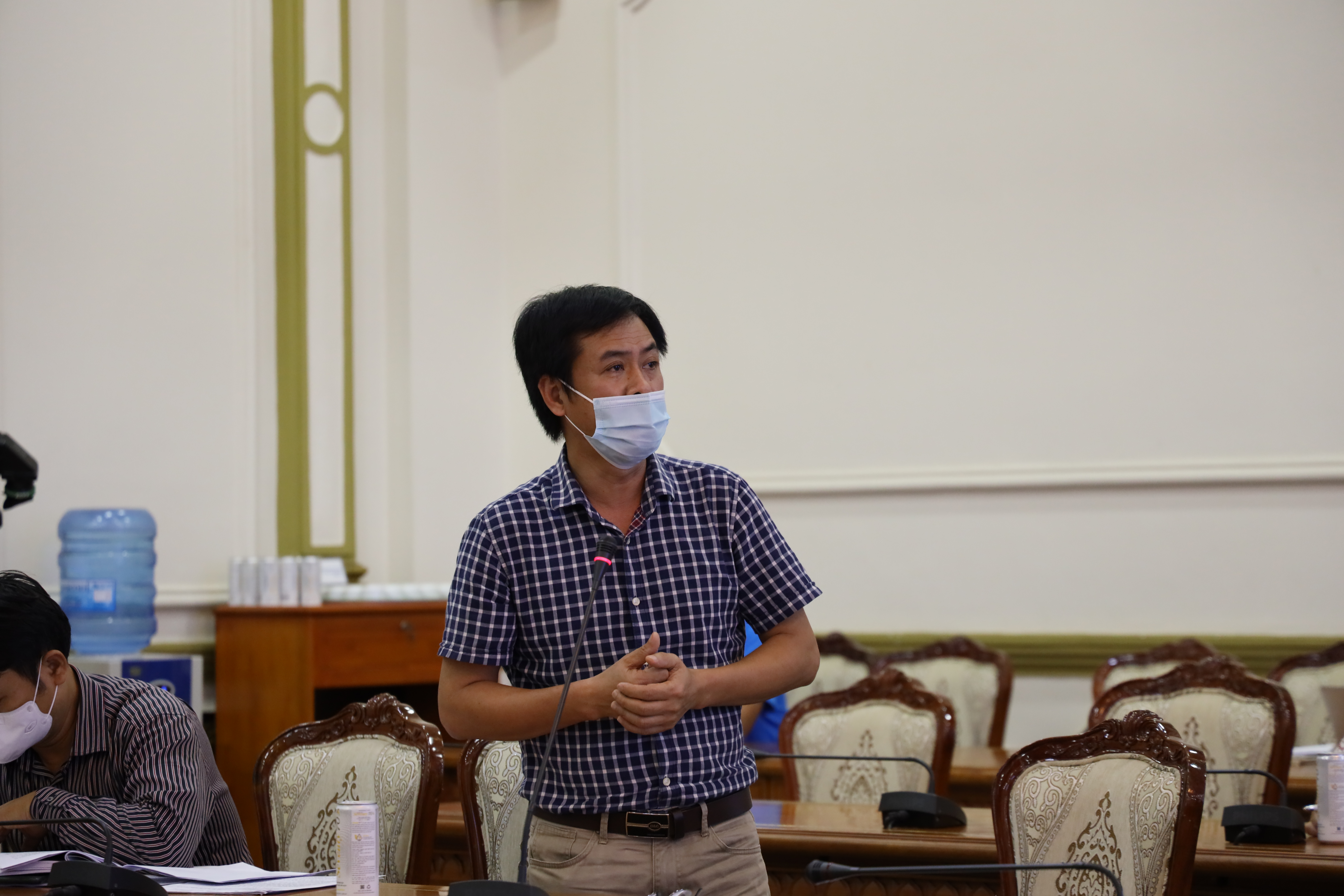 Tiến sĩ Đinh Xu&acirc;n Ng&ocirc;n ph&aacute;t biểu tại buổi tập huấn. Ảnh: Huyền Mai