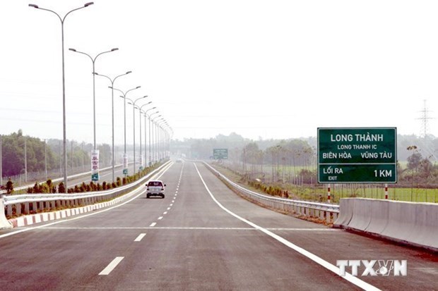 Đoạn tuyến đường cao tốc Long Th&agrave;nh-Dầu Gi&acirc;y. (Ảnh: Ho&agrave;ng Hải/TTXVN)