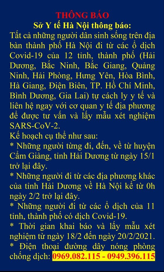 S&#225;ng nay 19/2, kh&#244;ng c&#243; ca mắc mới Covid-19, Hải Dương th&#244;ng b&#225;o khẩn - Ảnh 3