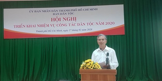 Ph&oacute; Chủ tịch UBND TPHCM Ng&ocirc; Minh Ch&acirc;u ph&aacute;t biểu tại hội nghị