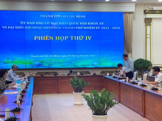 Ủy ban bầu cử ĐBQH v&agrave; ĐB HĐND TPHCM nhiệm kỳ 2021-2026 trong phi&ecirc;n họp thứ tư về chuẩn bị c&ocirc;ng t&aacute;c bầu cử tại TPHCM