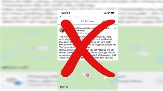 Nội dung th&ocirc;ng tin đăng tải l&ecirc;n trang Facebook c&aacute; nh&acirc;n khi chưa được kiểm chứng. (Ảnh: V&otilde; Dung/TTXVN)