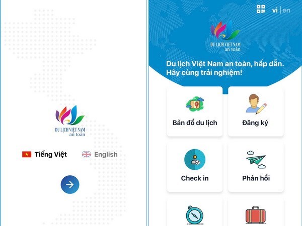 App "Du lịch Việt Nam an to&agrave;n." (Nguồn: dms.gov.vn)