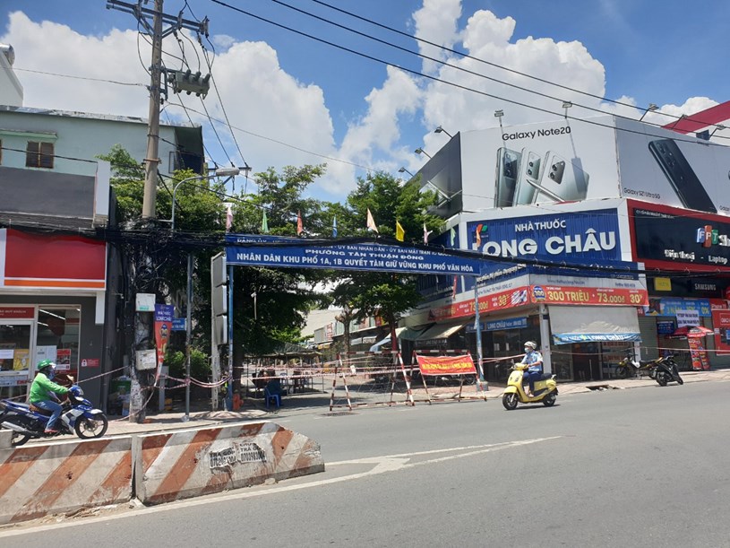 Một khu vực phong tỏa tại quận 7