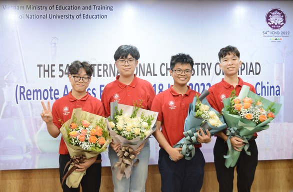 Đội tuyển Việt Nam dự Olympic h&oacute;a học quốc tế năm 2022 - Ảnh: BỘ GD-ĐT
