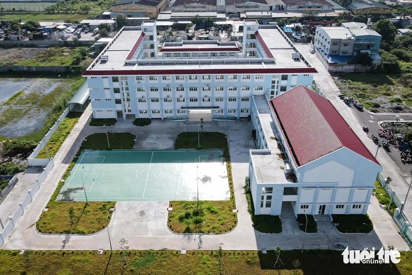 Trường tiểu học Nguyễn C&ocirc;ng Trứ c&oacute; tổng diện t&iacute;ch sử dụng đất quy hoạch 13.862 m2, diện t&iacute;ch x&acirc;y dựng l&agrave; 3.106 m2, tổng diện t&iacute;ch s&agrave;n x&acirc;y dựng 6.910,62 m2, gồm c&oacute; 4 tầng - Ảnh: PHƯƠNG NHI