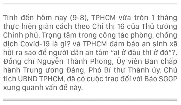 Chủ tịch UBND TPHCM Nguyễn Th&#224;nh Phong: Người d&#226;n cứ an l&#242;ng ở TPHCM, tất cả trường hợp kh&#243; khăn sẽ được hỗ trợ - Ảnh 2