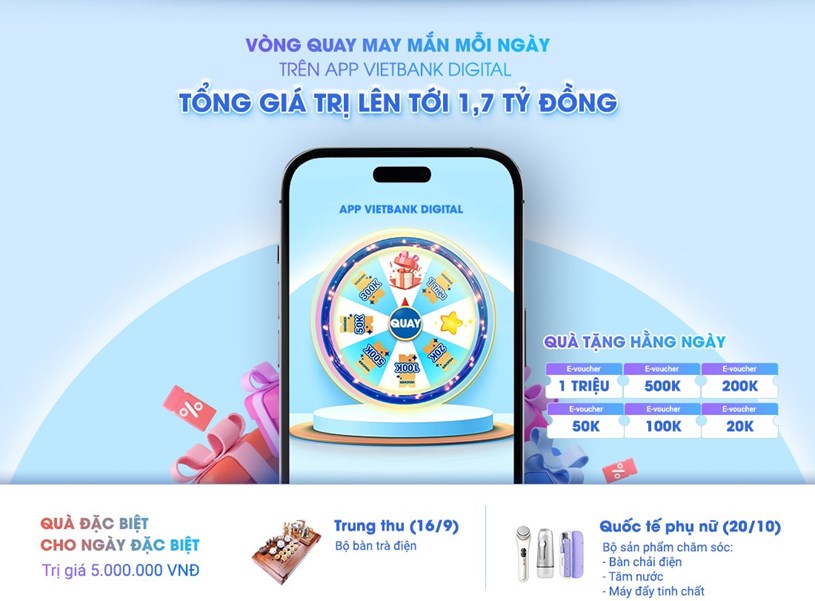 Vietbank ra mắt chương tr&#236;nh khuyến m&#227;i “Qu&#224; tặng tiền tỷ - Ch&#224;o thu hết &#253;” - Ảnh 1