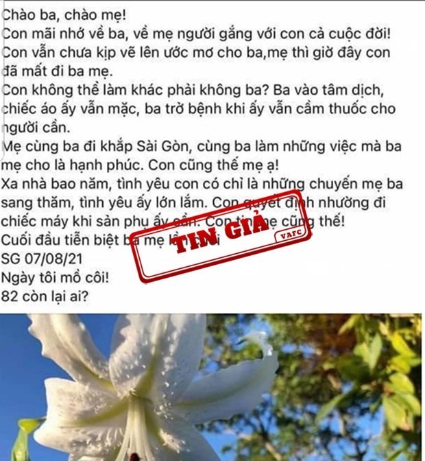 Nội dung b&agrave;i viết được chia sẻ rất nhiều tr&ecirc;n mạng x&atilde; hội v&agrave;o ng&agrave;y 7/8 vừa qua. (Ảnh: VAFC)