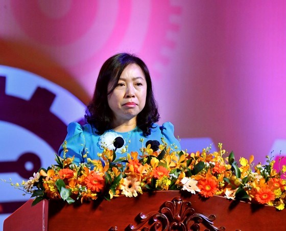 Phó Chủ tịch Tổng Liên đoàn Lao động Việt Nam Thái Thu Xương đánh giá, giải thưởng Tôn Đức Thắng là giải thưởng có ý nghĩa hết sức quan trọng. Ảnh: VIỆT DŨNG